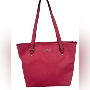 Coach Fuchsia City Zip Tote Bag